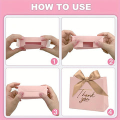 10pcs Pink Gift Bags Bulk Party Shopping Retail Merchandise Favor