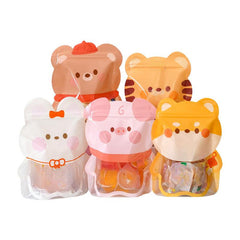 10pcs Animal Pattern Zip Lock Storage Bags