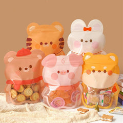 10pcs Animal Pattern Zip Lock Storage Bags