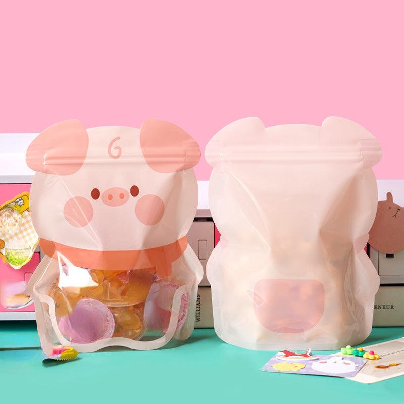 10pcs Animal Pattern Zip Lock Storage Bags