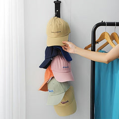 Baseball Cap Storage Organizer with Eight Clips - Holds Up To 16 Caps