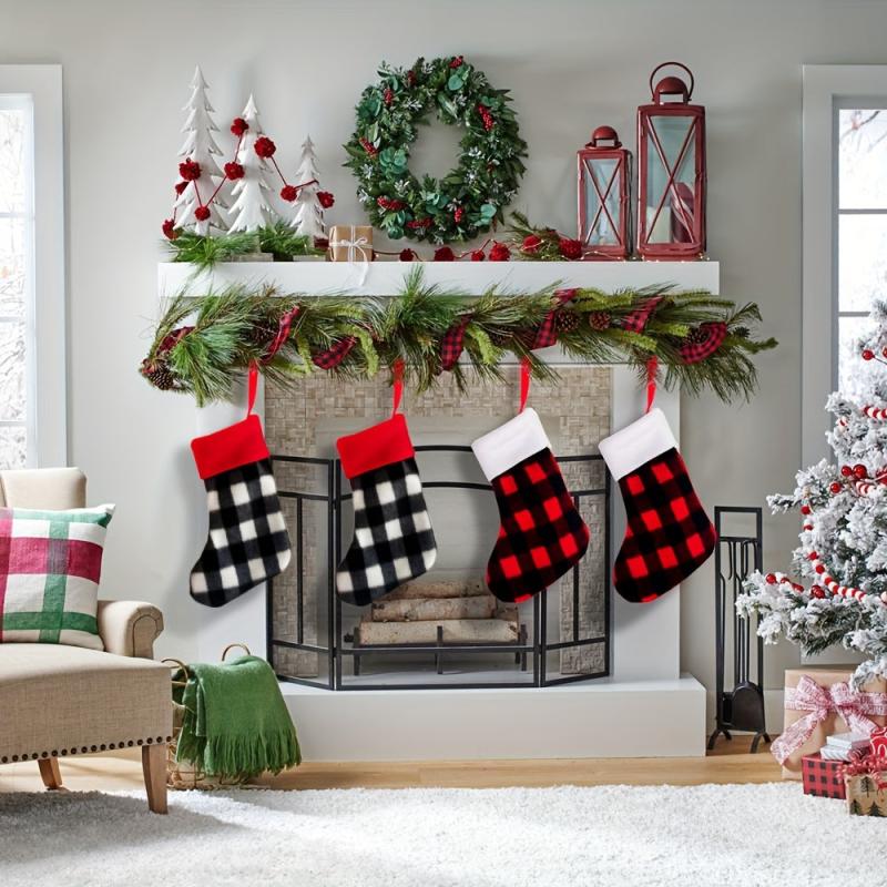 Christmas Ornament Pendant Gift Bag Striped Children's Candy Bag Small Pendant