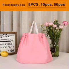 Light pink Thickened Christmas Gift Bag Catering Bakery Outside Party Bag
