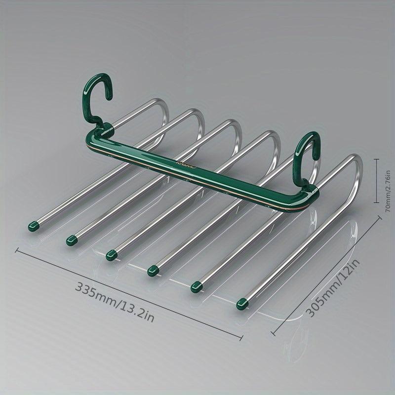 Folding Trouser Hanger with Non-Slip Pants Storage