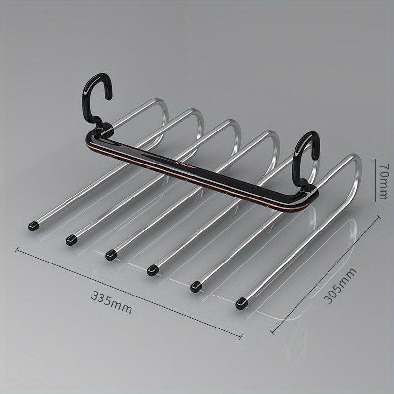 Folding Trouser Hanger with Non-Slip Pants Storage