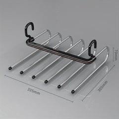 Folding Trouser Hanger with Non-Slip Pants Storage