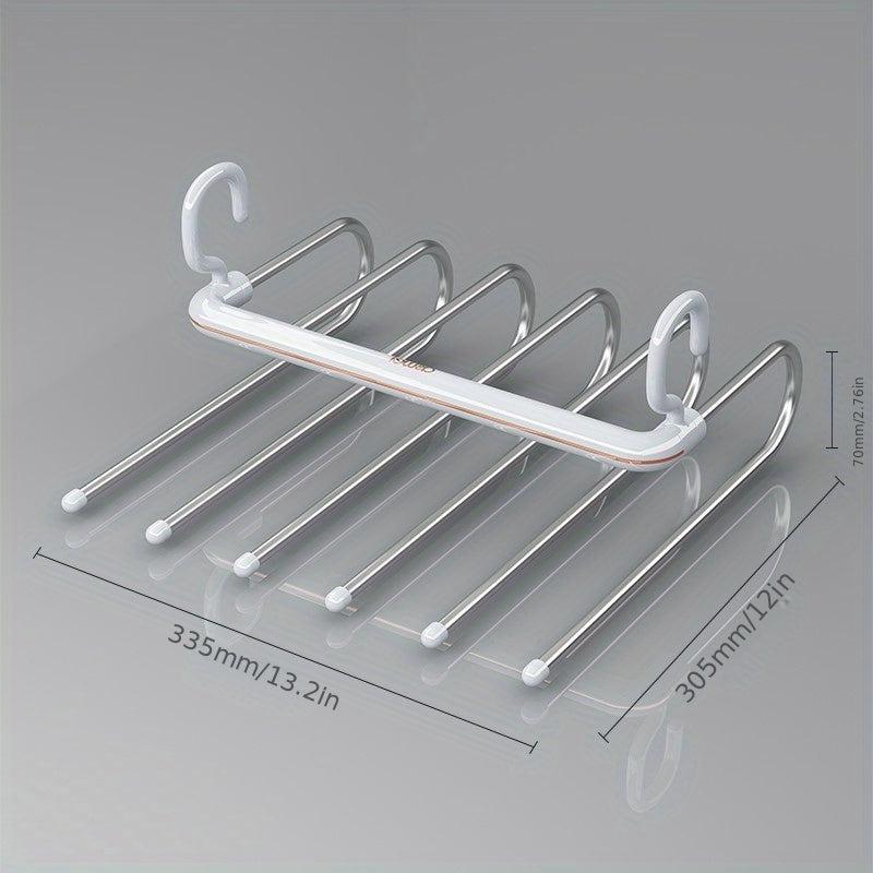 Folding Trouser Hanger with Non-Slip Pants Storage