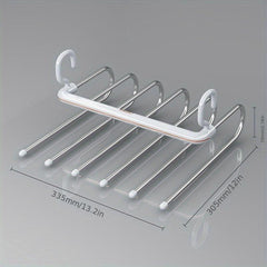 Folding Trouser Hanger with Non-Slip Pants Storage