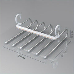 Folding Trouser Hanger with Non-Slip Pants Storage