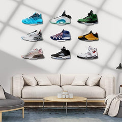 6pcs Acrylic Shoe Display Racks Wall Mounted Floating Shelves