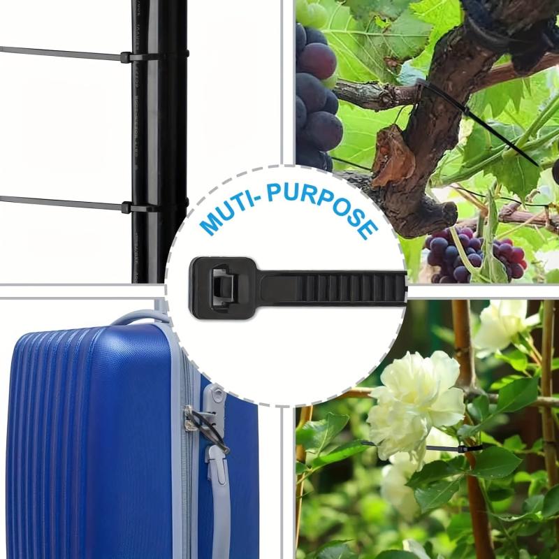 250pcs 500pcs Heavy Duty Cable Zip Ties 20 Plastic Wire Ties Self-Locking Nylon