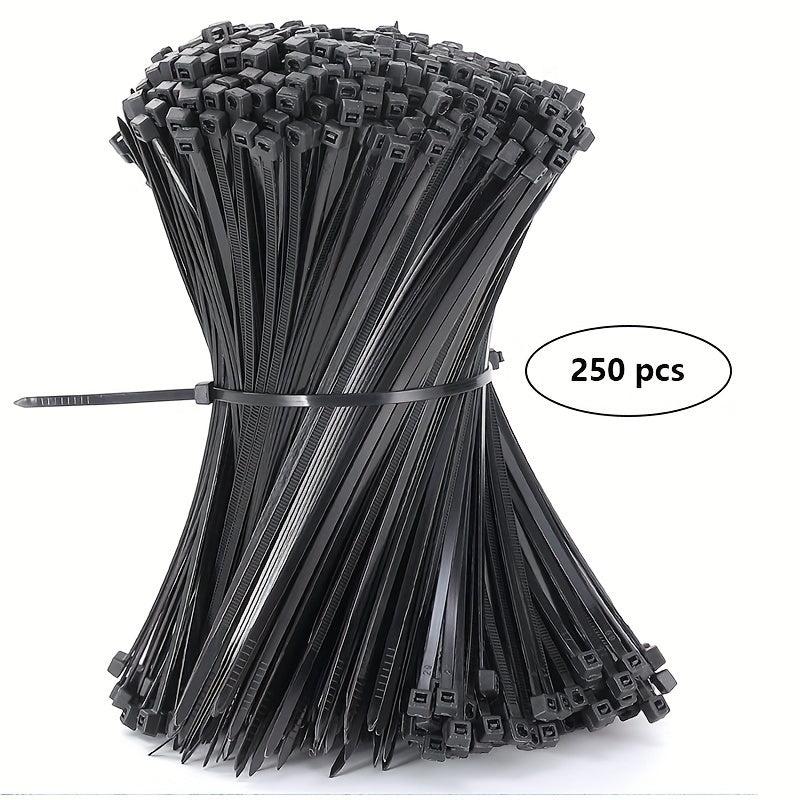 250pcs 500pcs Heavy Duty Cable Zip Ties 20 Plastic Wire Ties Self-Locking Nylon