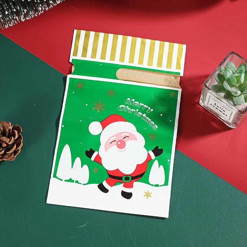 40pcs Mixed Christmas Gift Bags Drawstring Safe Fruit Packaging Party Candy Bags