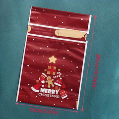 40pcs Mixed Christmas Gift Bags Drawstring Safe Fruit Packaging Party Candy Bags