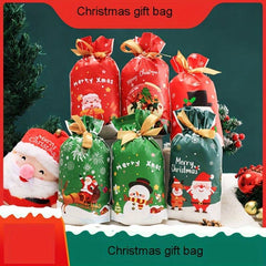 40pcs Mixed Christmas Gift Bags Drawstring Safe Fruit Packaging Party Candy Bags