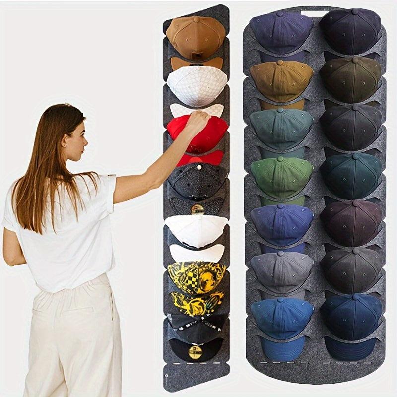 Baseball Hat Rack Organizer for 7 Hats, Bag Storage, Retail Stores