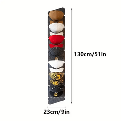 Baseball Hat Rack Organizer for 7 Hats, Bag Storage, Retail Stores