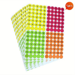 5pcs Bright Garage Sticker Round Labels for Market Yard Business Supplies