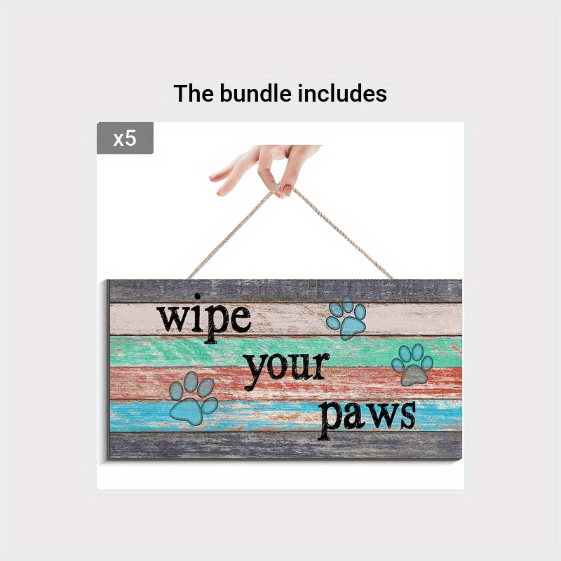 Feline Fun Wooden Wipe Your Feet Sign