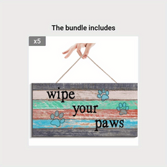 Feline Fun Wooden Wipe Your Feet Sign