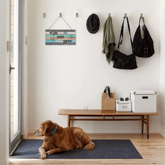 Feline Fun Wooden Wipe Your Feet Sign