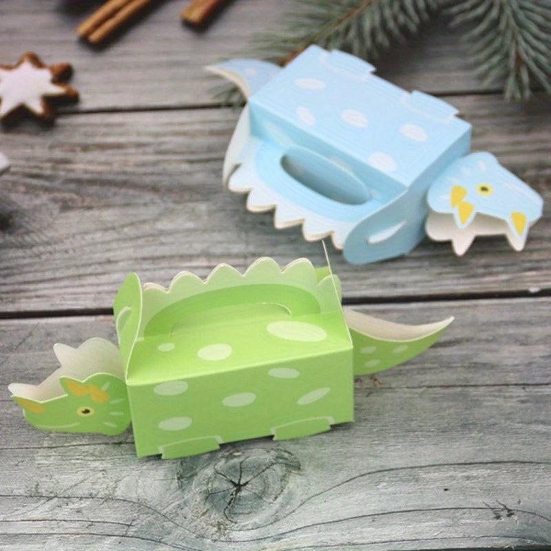 Green Dinosaur Shower Cartoon Candy Box Birthday Packaging