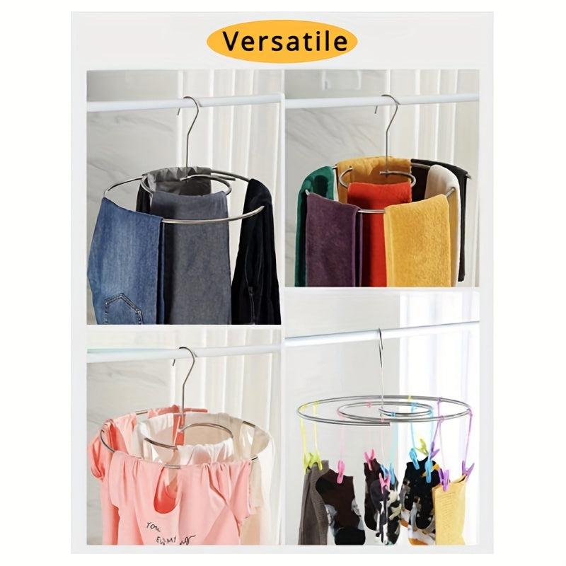 Quilt Drying Rack Foldable Round Clothes Hanger
