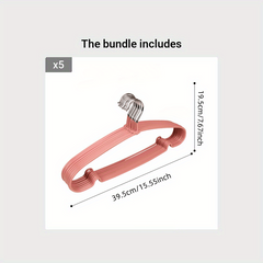 5pcs Non Slip Clothes Hanger Prevent Deformation