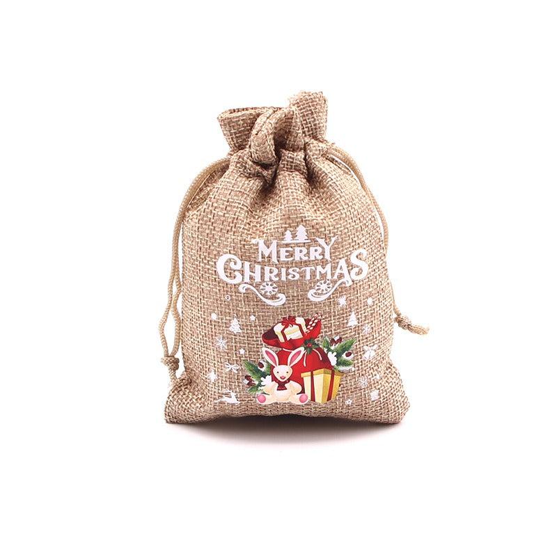 5pcs Multicoloured Christmas Candy Gift Wrap Drawstring Bag