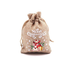 5pcs Multicoloured Christmas Candy Gift Wrap Drawstring Bag