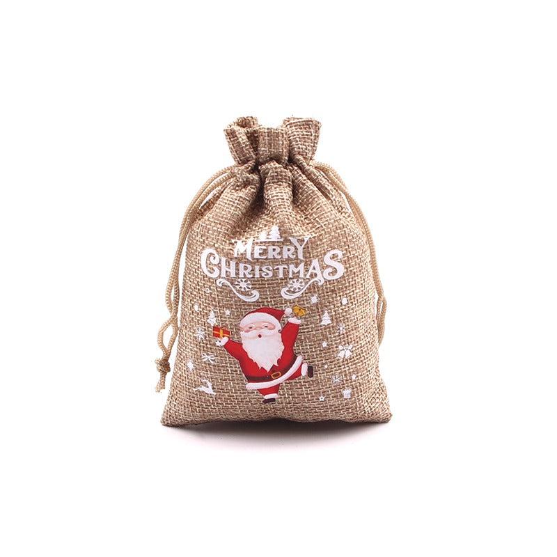 5pcs Multicoloured Christmas Candy Gift Wrap Drawstring Bag