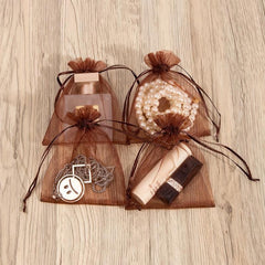 100pcs Transparent Gauze Bag for Candy Jewelry