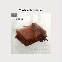 100pcs Transparent Gauze Bag for Candy Jewelry