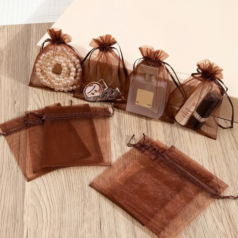 100pcs Transparent Gauze Bag for Candy Jewelry