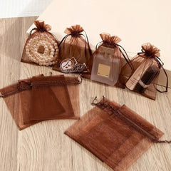 100pcs Transparent Gauze Bag for Candy Jewelry