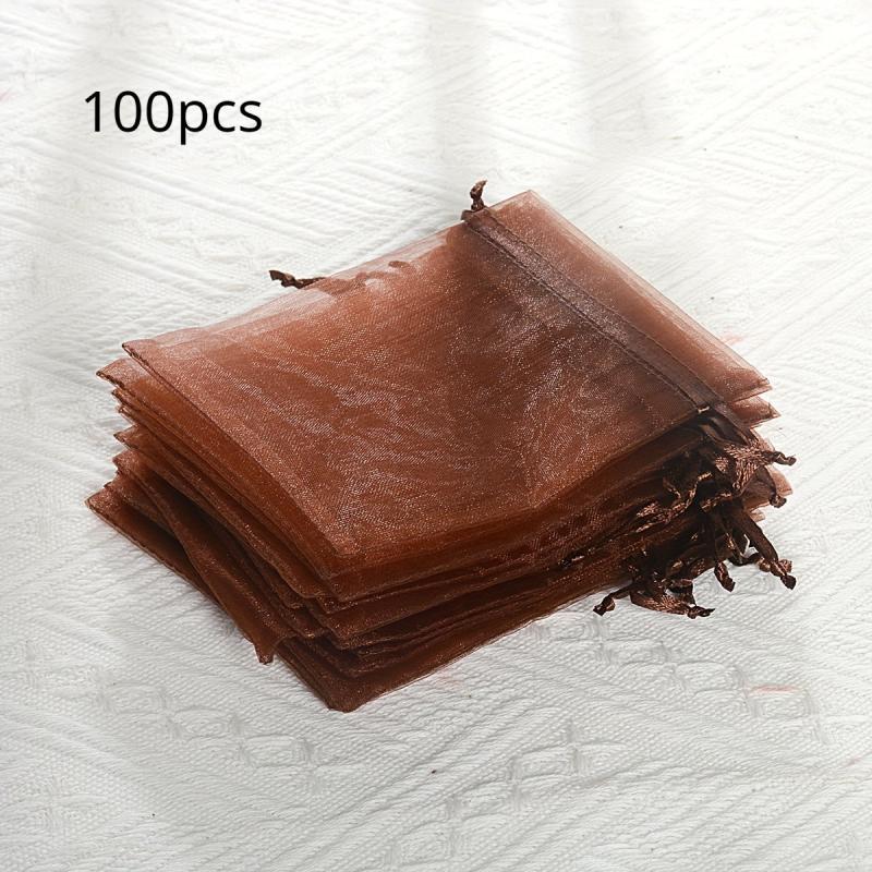 100pcs Transparent Gauze Bag for Candy Jewelry