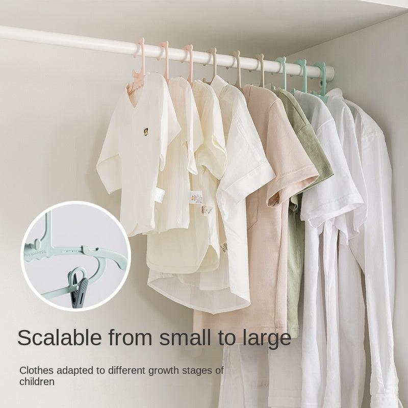 10pcs Baby Clothes Hanger Retractable Multifunctional Pants Clip