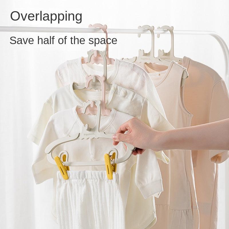 10pcs Baby Clothes Hanger Retractable Multifunctional Pants Clip