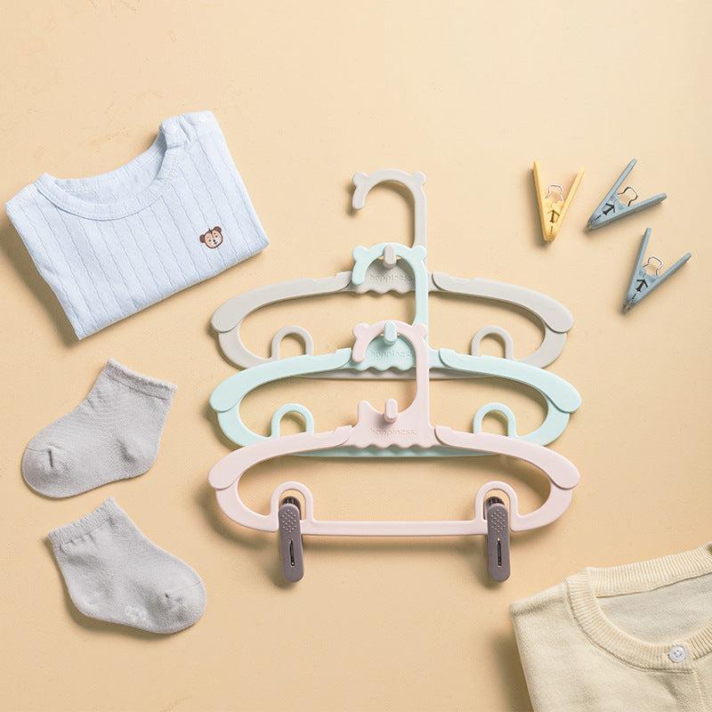 10pcs Baby Clothes Hanger Retractable Multifunctional Pants Clip