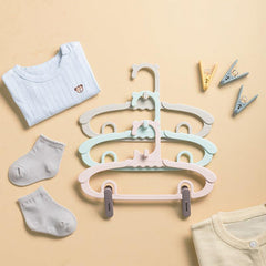 10pcs Baby Clothes Hanger Retractable Multifunctional Pants Clip