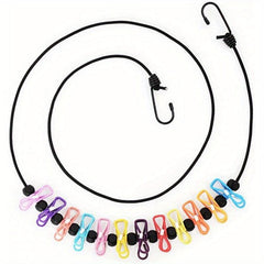 Portable Retractable Clothesline with 12 Clips