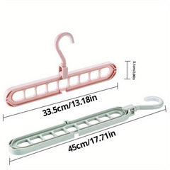 2pcs Reusable Hanger Storage Rack for Garments - Foldable and Multifunctional