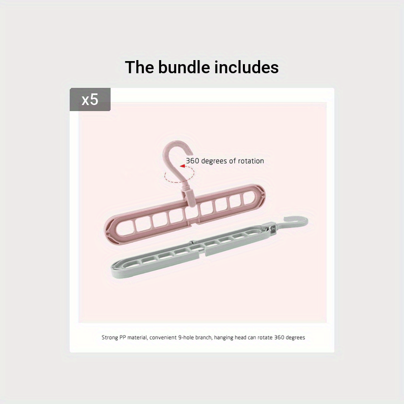 2pcs Reusable Hanger Storage Rack for Garments - Foldable and Multifunctional