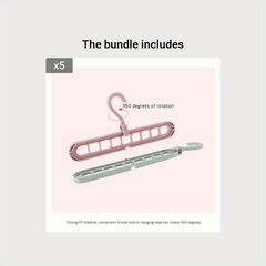 2pcs Reusable Hanger Storage Rack for Garments - Foldable and Multifunctional