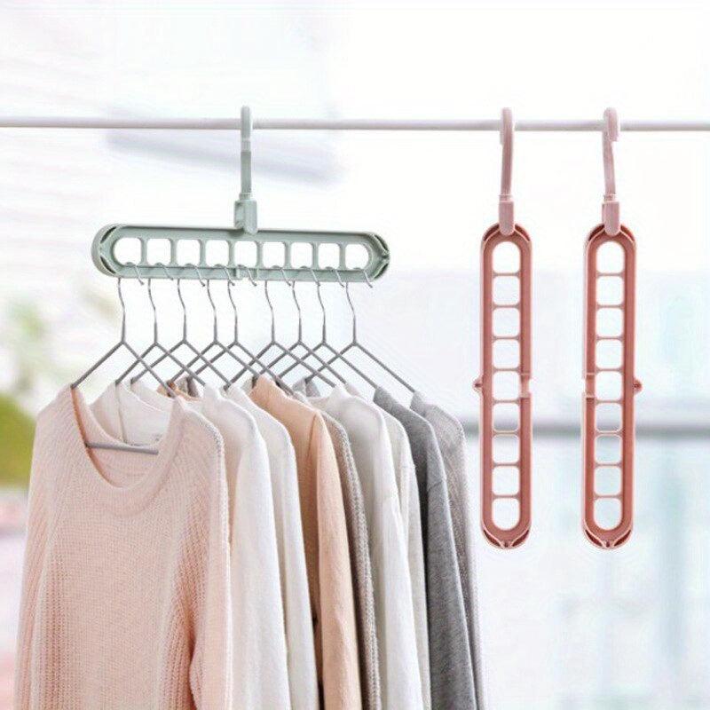 2pcs Reusable Hanger Storage Rack for Garments - Foldable and Multifunctional