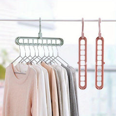 2pcs Reusable Hanger Storage Rack for Garments - Foldable and Multifunctional