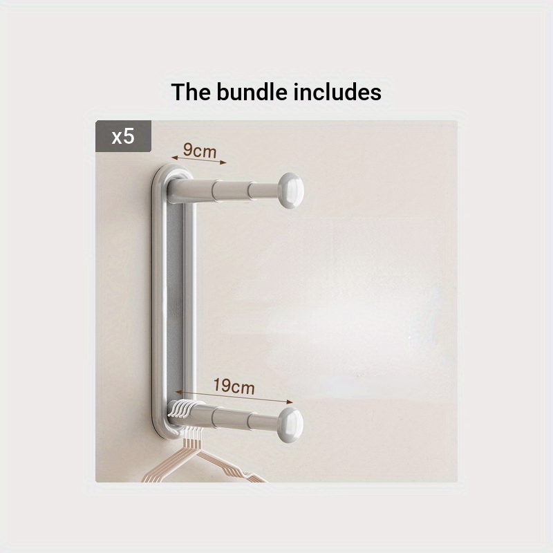Retractable Wall Hanging Storage Rack Non-Perforated Wall Hook