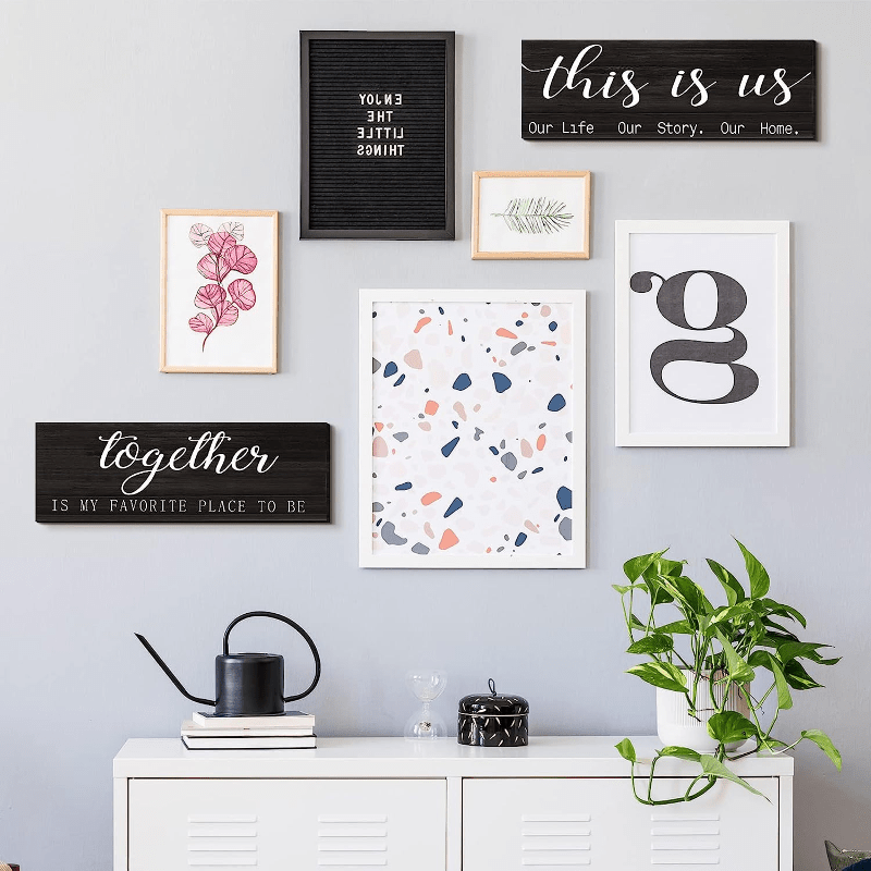 Our Life Our Story Home Wall Sign - Rustic Wooden Decoration Set
