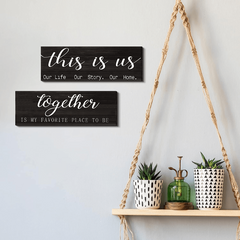 Our Life Our Story Home Wall Sign - Rustic Wooden Decoration Set