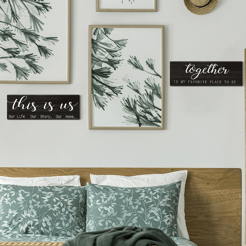 Our Life Our Story Home Wall Sign - Rustic Wooden Decoration Set